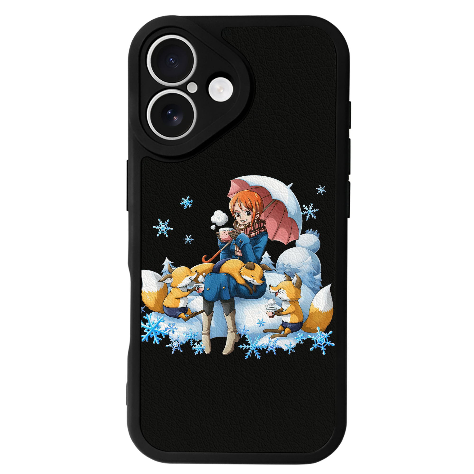 （画像用） ワンピース ナミ ONE PIECE Nami 【iPhone 16シリーズ対応】シリコンスマホケース（レザー調） 材質：シリコン